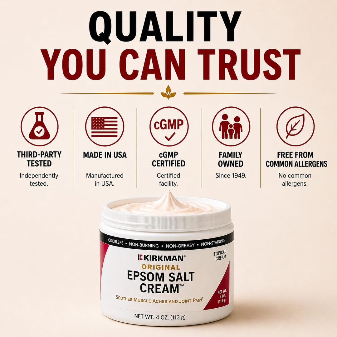 Kirkman Epsom Salt Cream, 4 oz