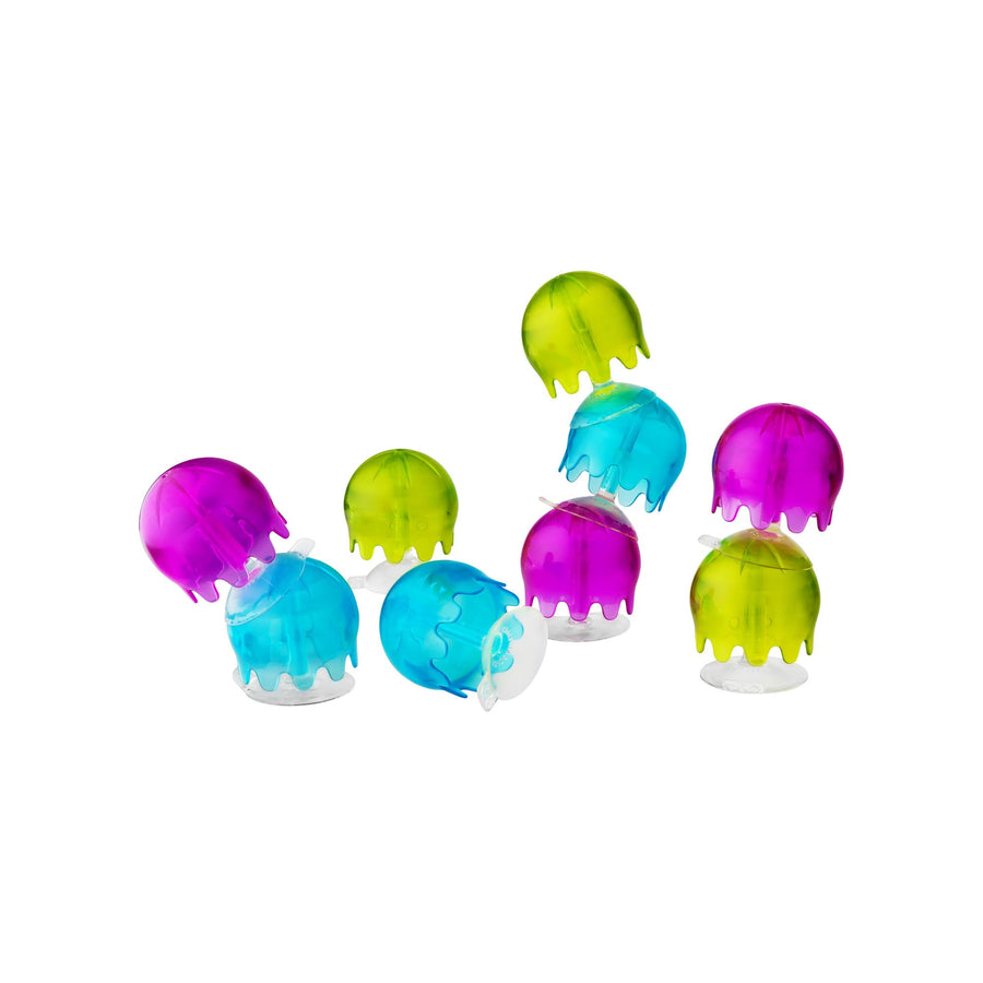 Boon Jellies Suction Cup Bath Toys, Multicolored, 9 Count