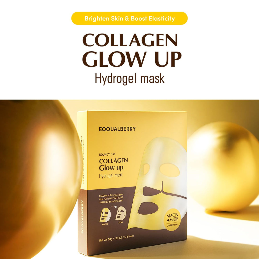 EQQUALBERRY Collagen Pore-Tight Up Mask, 4 Count, 1.01 oz
