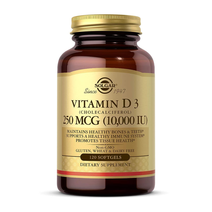 Solgar Vitamin D3 250 mcg (10,000 IU), 120 Count