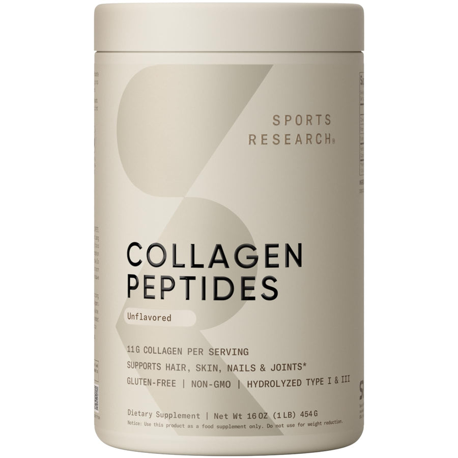 Sports Research Collagen Peptides Powder, Unflavored, 16 oz