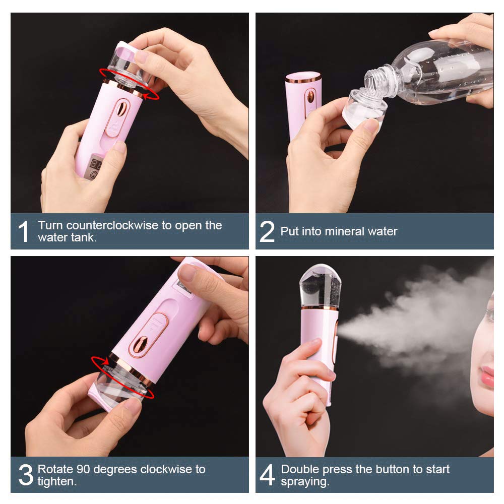FANTEXY Nano Facial Mister With Skin Analyzer And Moisture Tester, USB