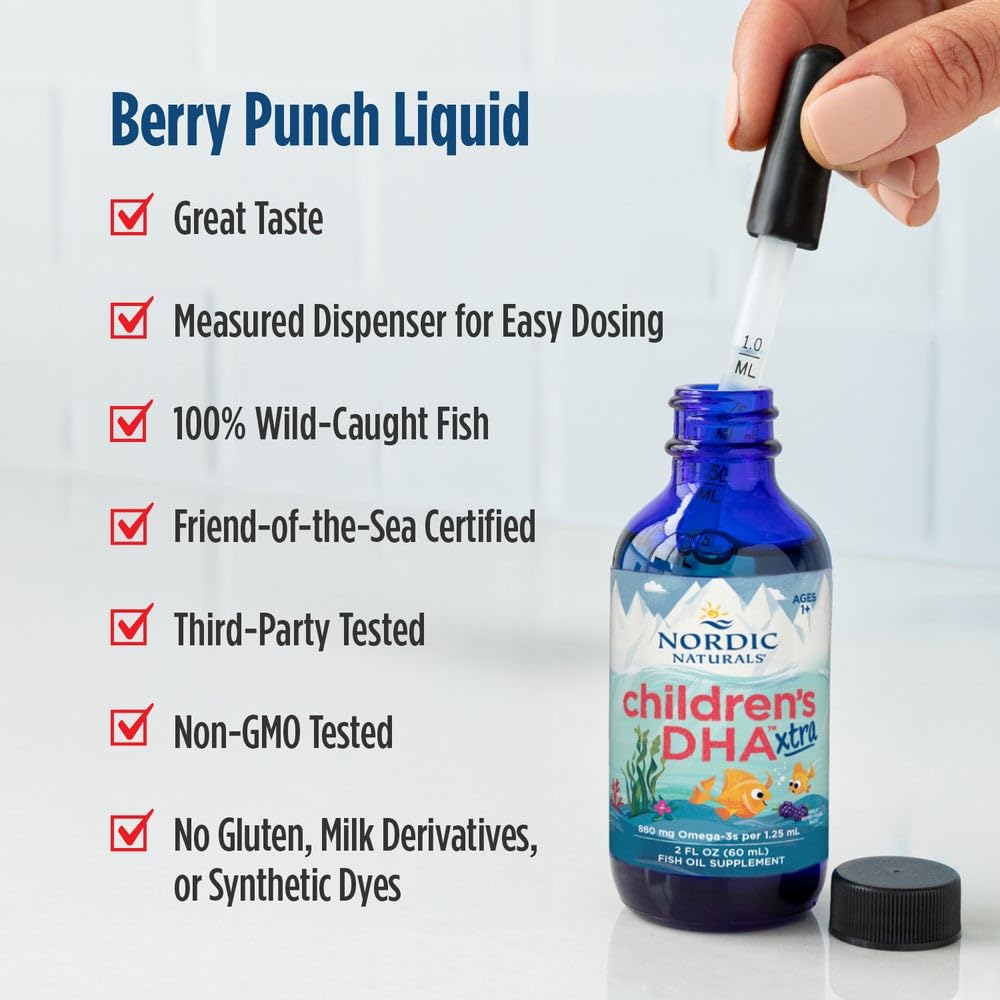 Nordic Naturals Children's DHA Xtra, Berry, 2 Fl oz