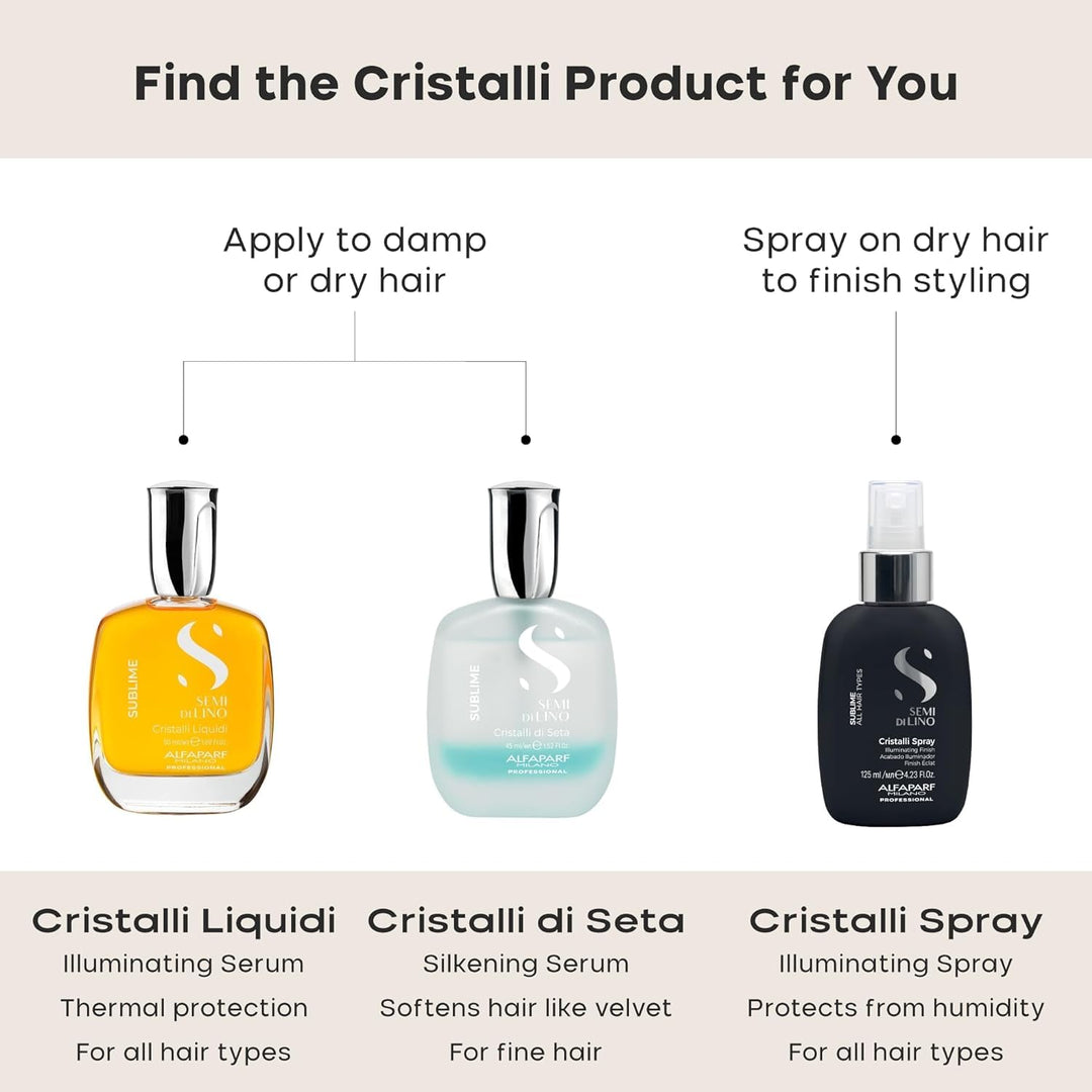 Alfaparf Semi Di Lino Sublime Cristalli Di Seta Hair Serum, 45 ml