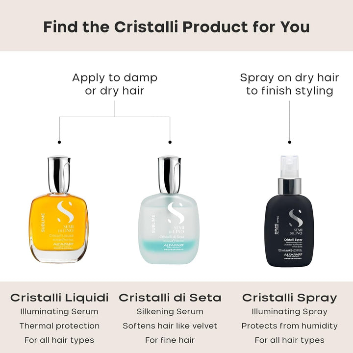 Alfaparf Semi Di Lino Sublime Cristalli Di Seta Hair Serum, 45 ml