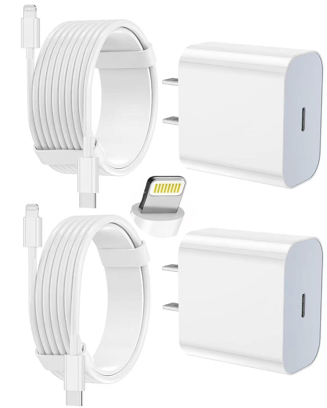 FEEL2NICE iPhone Charger, 2 Pack, 6 ft and 10 ft