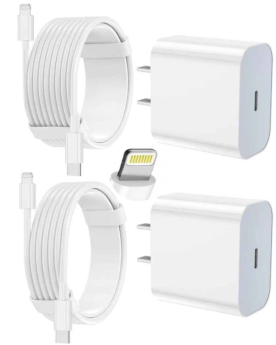 FEEL2NICE iPhone Charger, 2 Pack, 6 ft and 10 ft