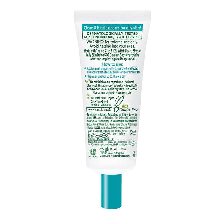 Simple Daily Skin Detox SOS Clearing Booster, 25 ml