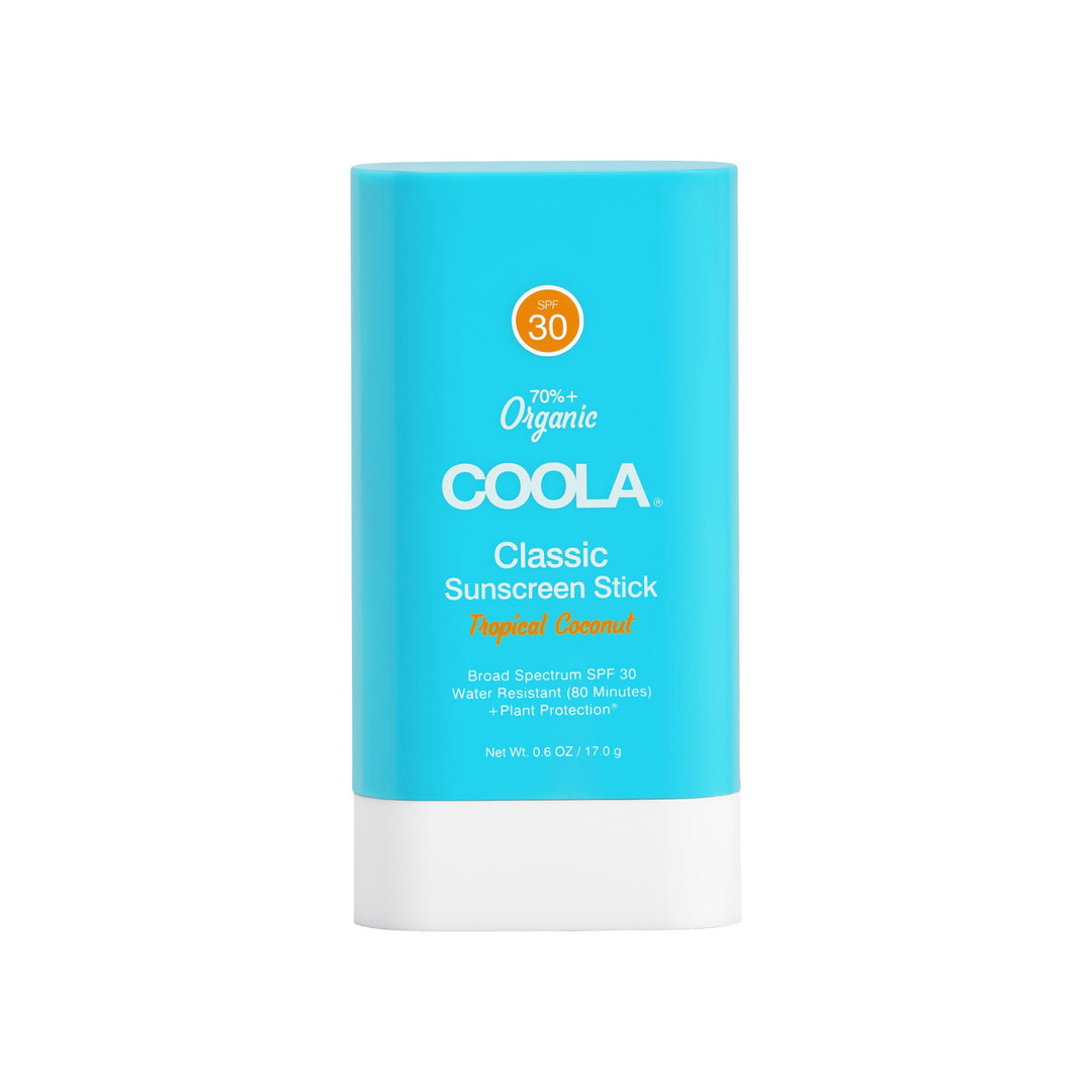 COOLA Organic Face Sunscreen SPF 30 Stick, Tropical Coconut, 0.15 oz
