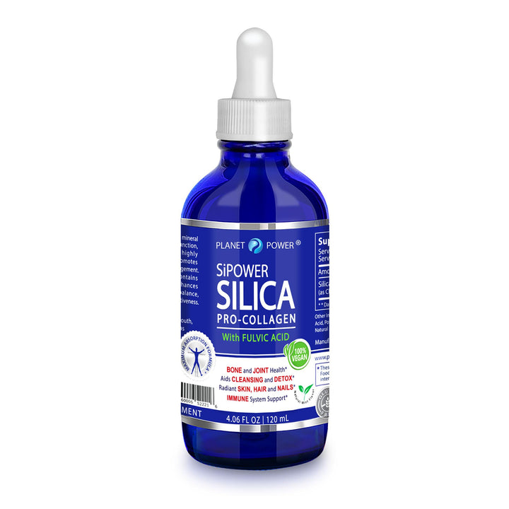 Planet Power Silica Vegan Collagen + Fulvic Acid, 4 fl oz