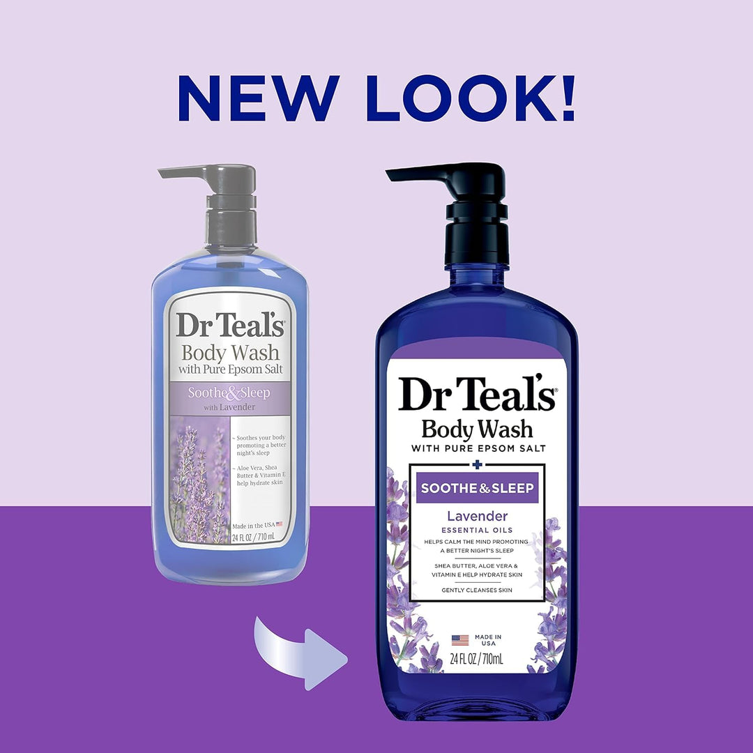 Dr. Teal's Epsom Salt Body Wash, Lavender, 710 ml