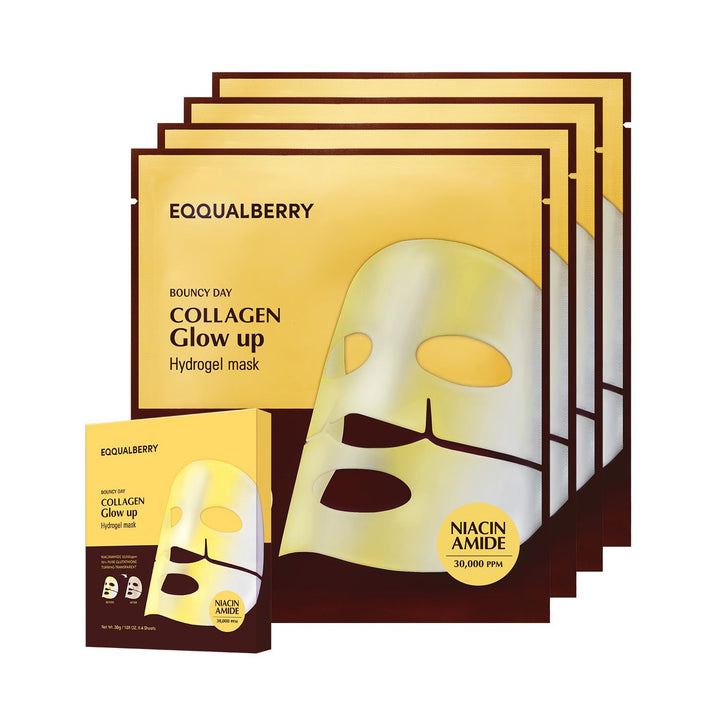 EQQUALBERRY Collagen Pore-Tight Up Mask, 4 Count, 1.01 oz