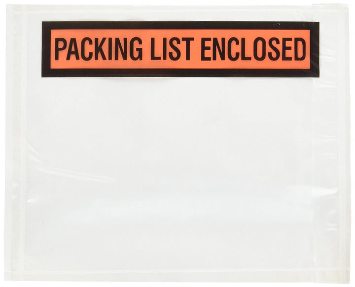 Packing List Enclosed Back Side Loading Envelopes Pouches, 100 Count