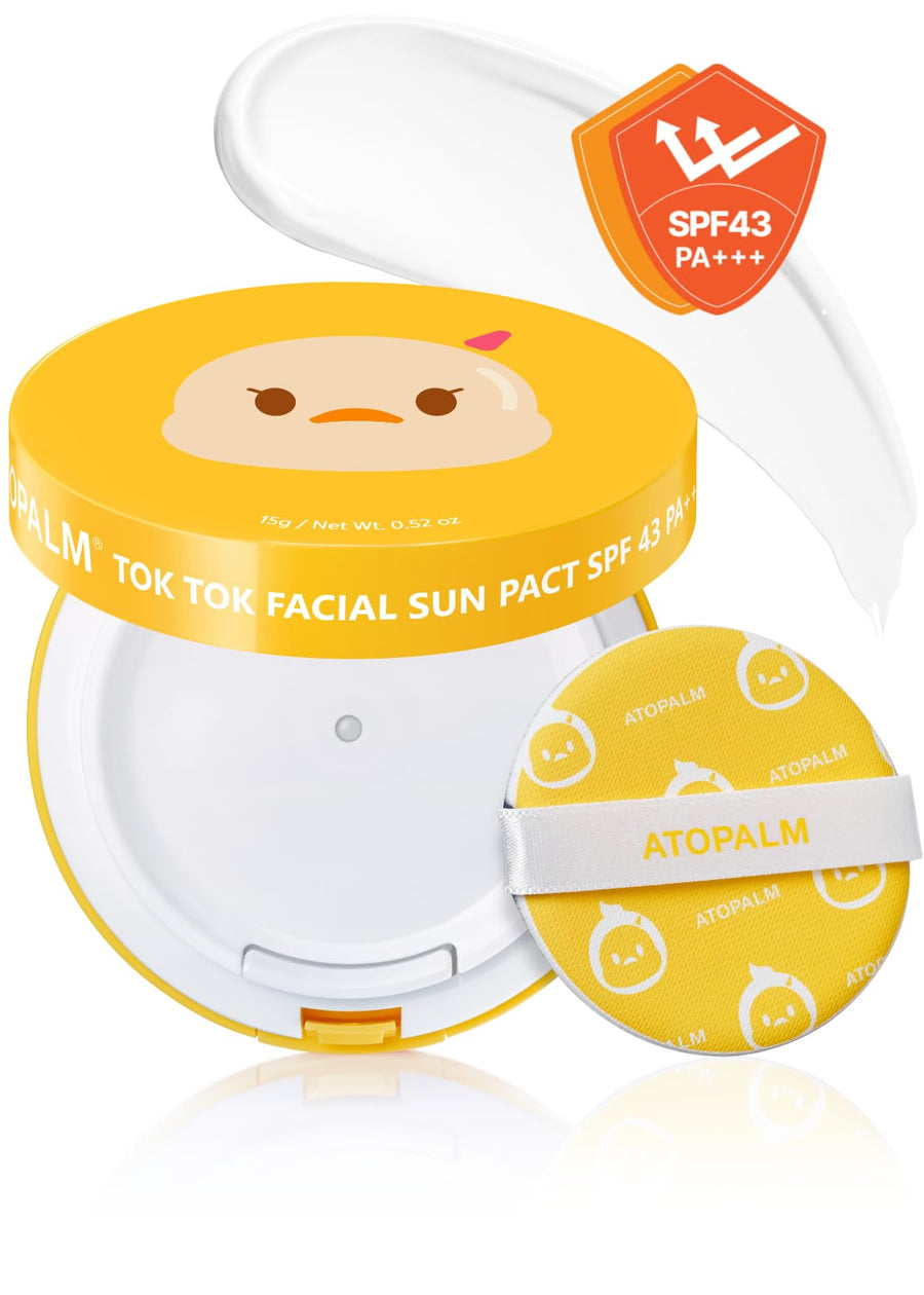 ATOPALM Tok Tok Facial Sun Pact SPF43 PA+++, 0.5 oz