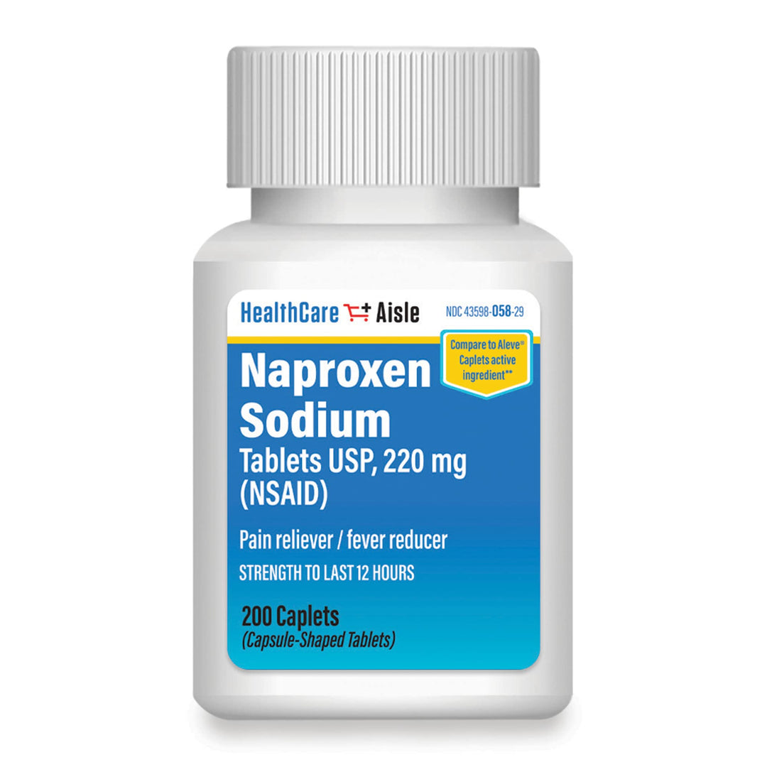 HealthCareAisle Naproxen Sodium Caplets, 220 mg, 200 Count