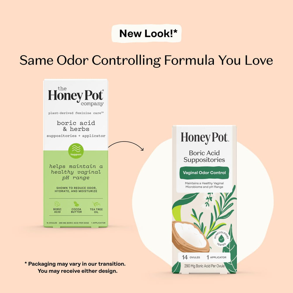 The Honey Pot Company Herbal Suppositories, 14 Count