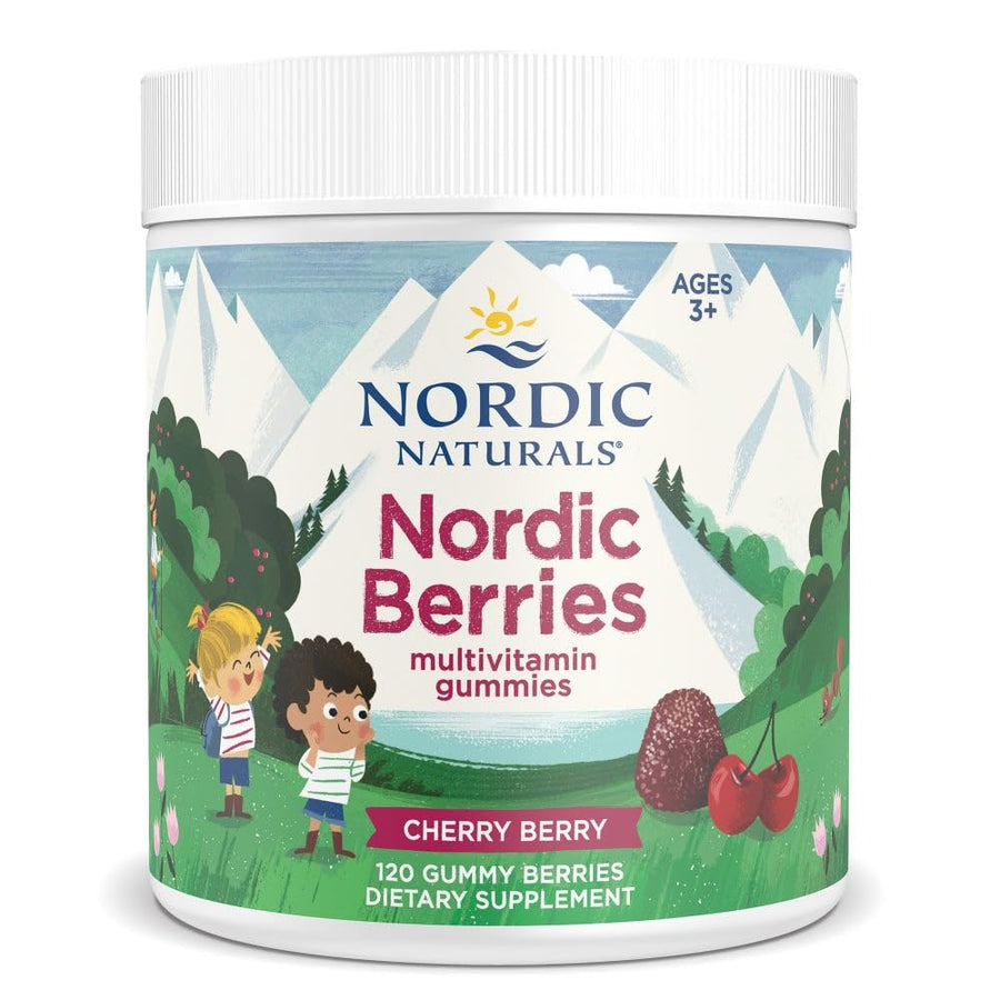 Nordic Naturals Nordic Berries Multivitamin, Cherry Berry, 120 Count