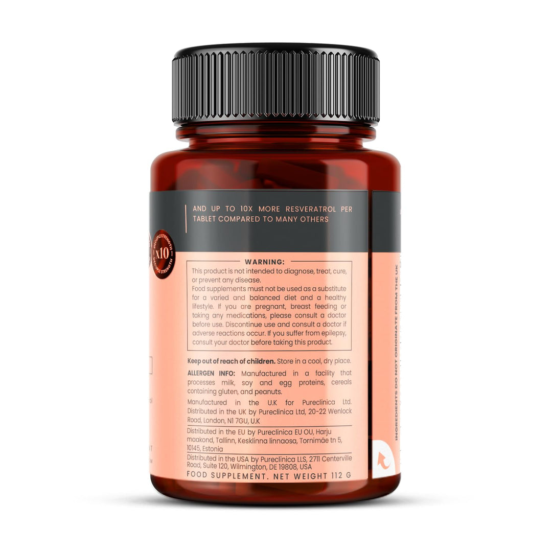 Pureclinica Resveratrol 1000 mg, 90 Count