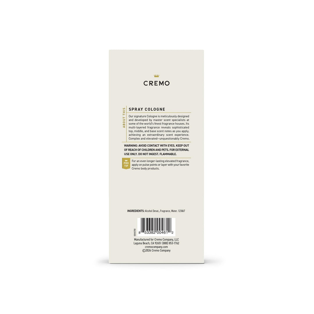 Cremo Blue Cedar And Cypress Cologne Spray, 3.4 oz