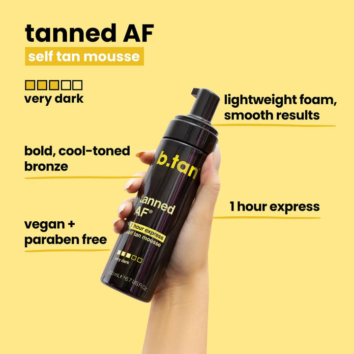 B.TAN Tanned AF Self Tanner Kit, Dark