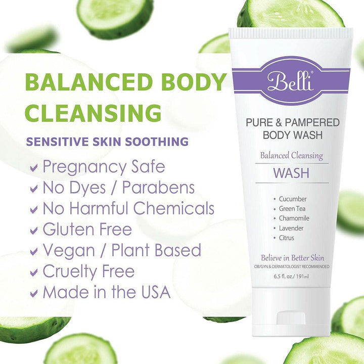 Belli Pure And Pampered Body Wash, 6.5 oz