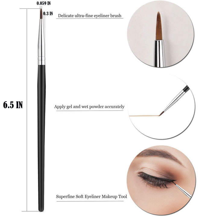 JASSINS Eyeliner Brush Set, 3 Count