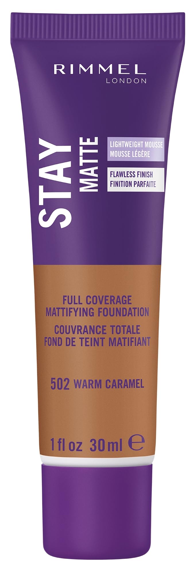 Rimmel Stay Matte Foundation, Warm Caramel, 1 oz