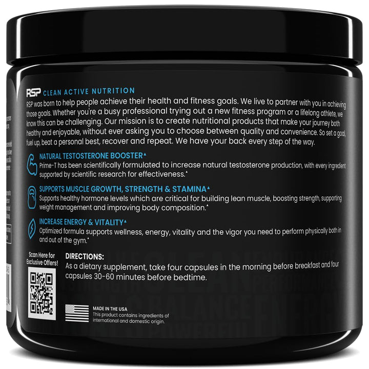 RSP NUTRITION Prime T, 30 Servings