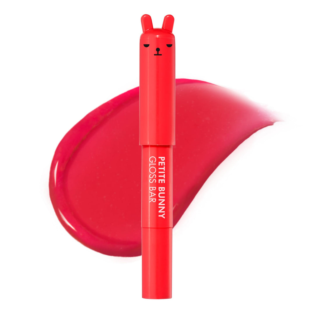 TONYMOLY Petite Bunny Gloss Bar Lip Gloss, No. 04 Juicy Cherry, 2 g