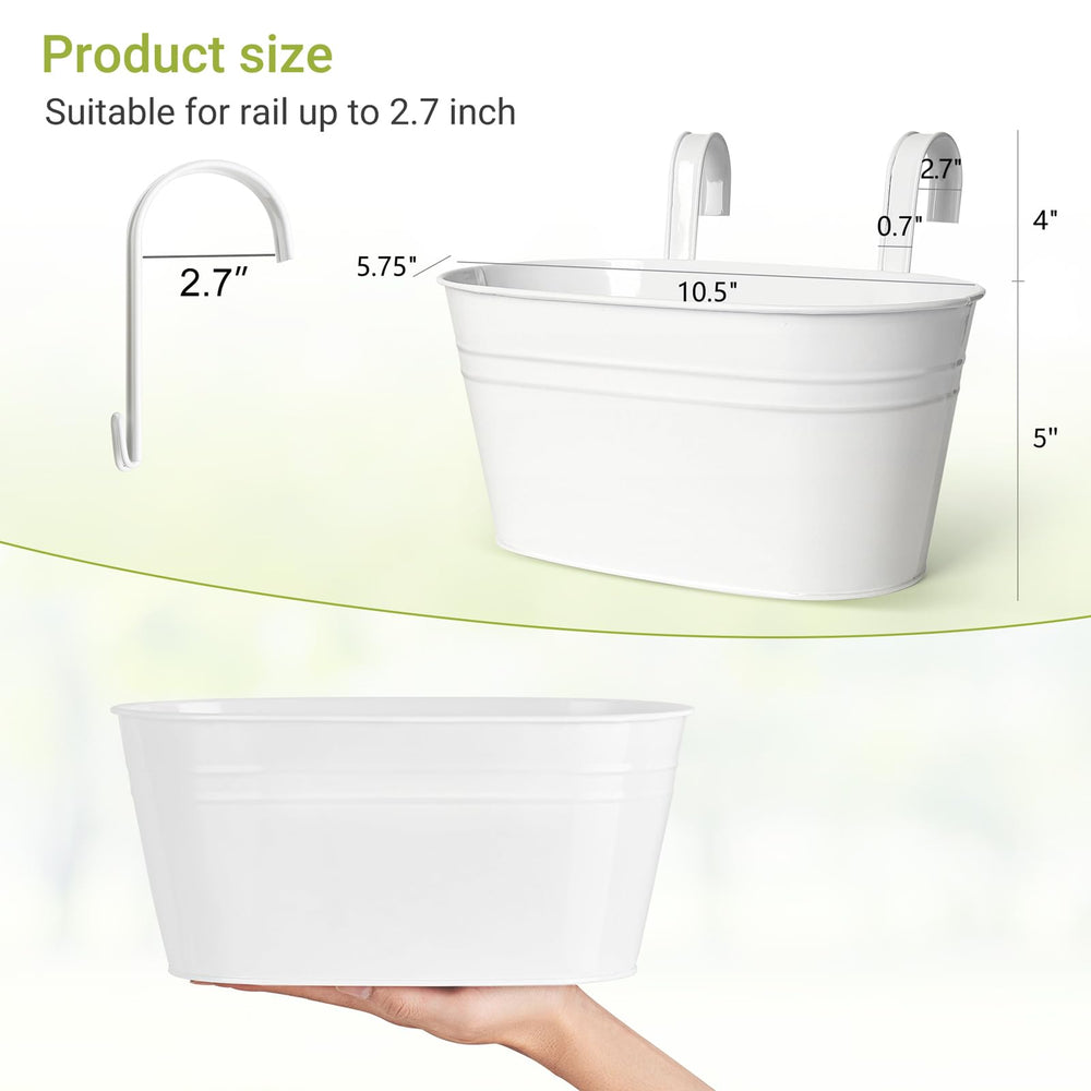 Dahey Hanging Flower Pots, White, 3 Count