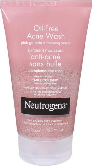 Neutrogena Oil-Free Acne Wash Scrub, Pink Grapefruit, 6.7 fl oz