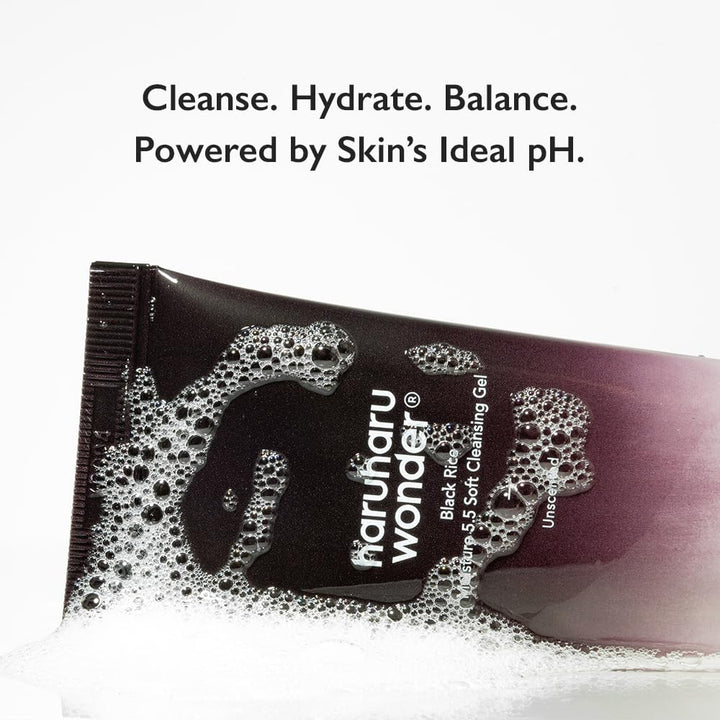 HARUHARU Black Rice Moisture 5.5 Soft Cleansing Gel, 100 ml