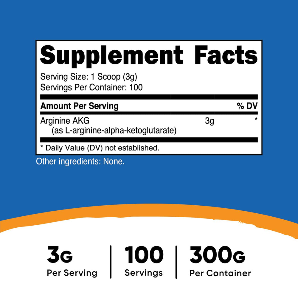 Nutricost Arginine AKG Powder, 300 g