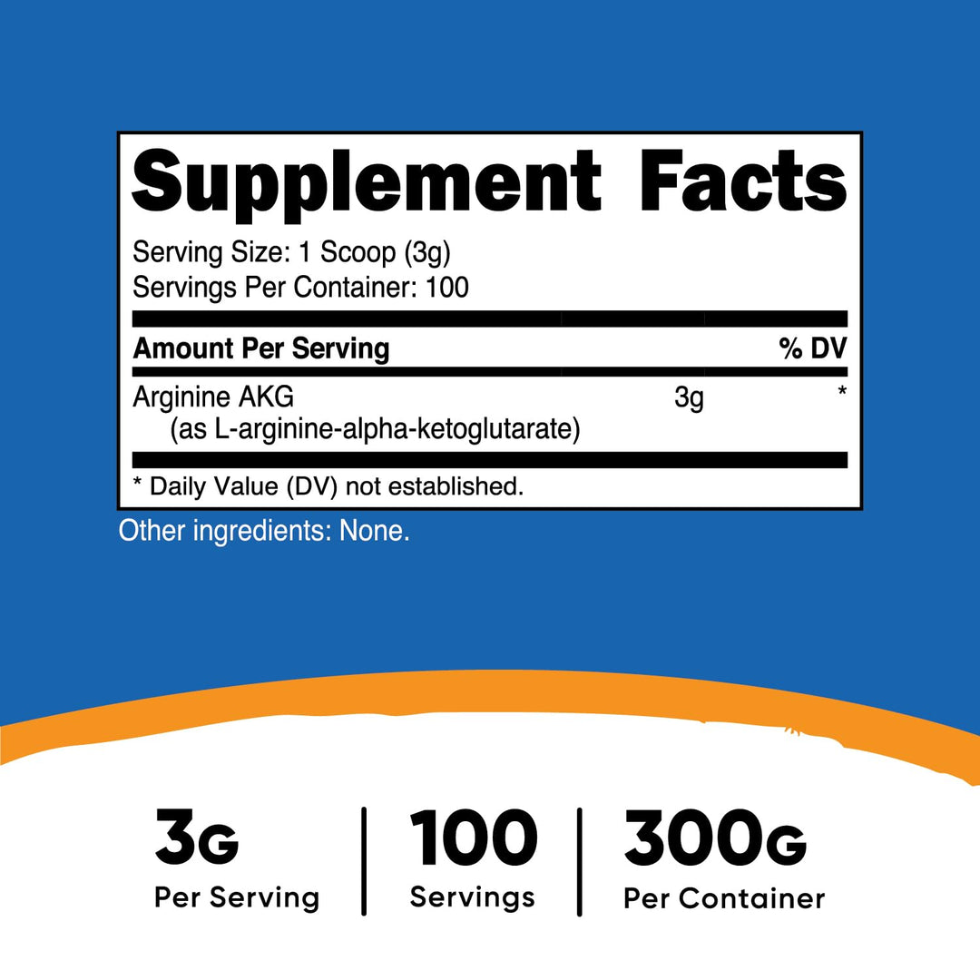 Nutricost Arginine AKG Powder, 300 g