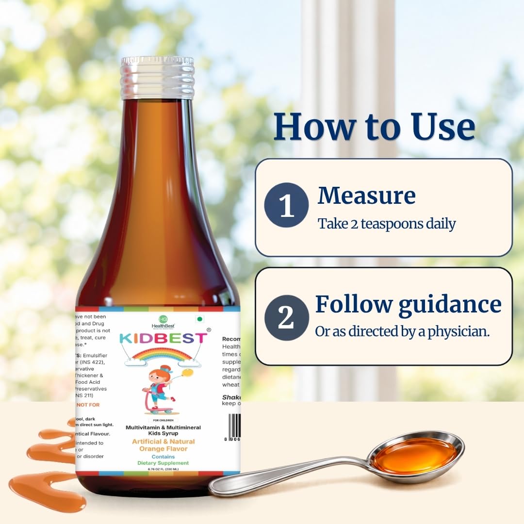 HealthBest Kidbest Multivitamin Syrup, 200 ml