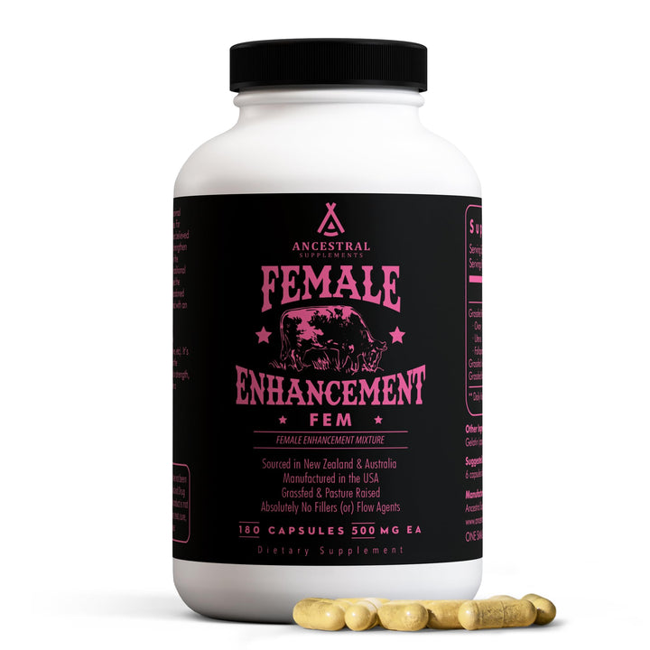 Ancestral Supplements Grass Fed Female Liver, 500 mg, 180 Count
