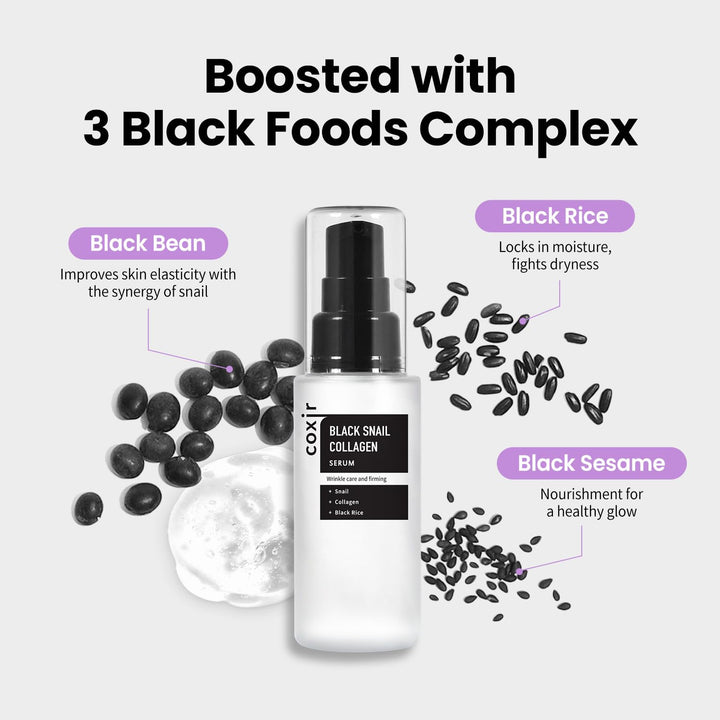 Coxir Black Snail Collagen Serum, 50 ml