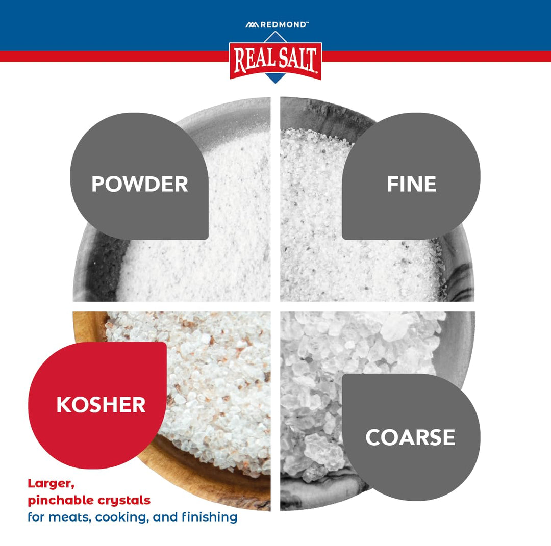 Redmond Real Salt Sea Salt, Unrefined Kosher, 16 oz