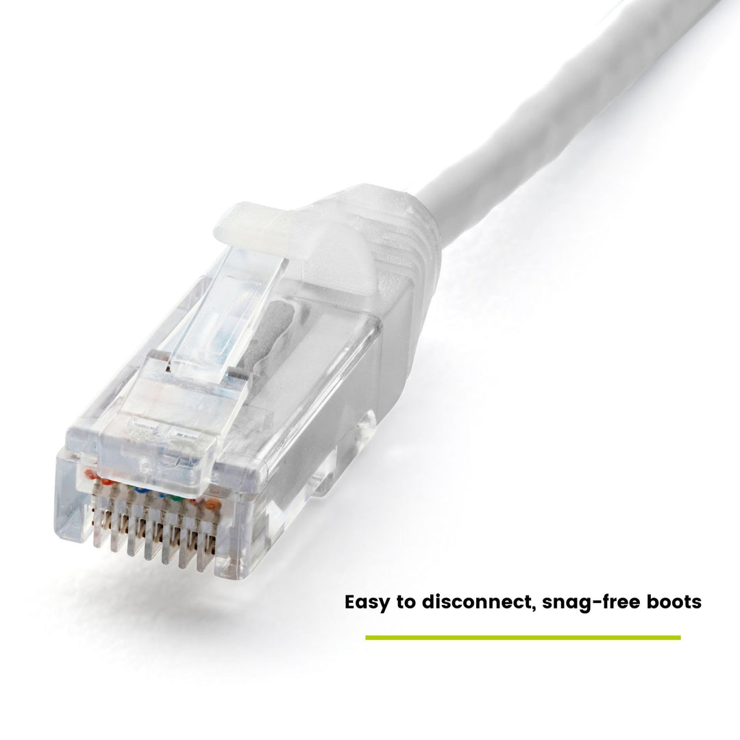 TRUE CABLE Cat6 U/UTP Patch Cable, White, 25 ft