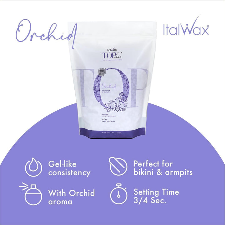Italwax Top Line Hot Film Wax, Orchid, 750 g