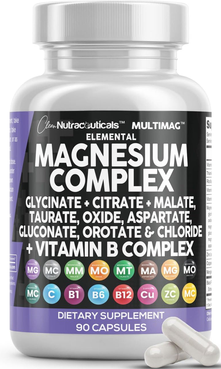Clean Nutraceuticals Magnesium Complex 2285 mg, 90 Count