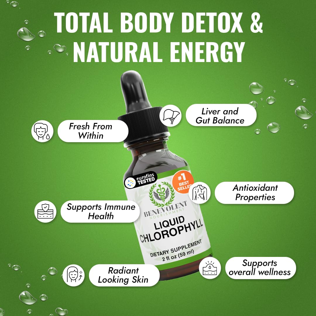 Benevolent Nourishment Chlorophyll Liquid Drops, Peppermint