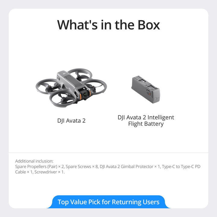 DJI Avata 2 FPV Drone, Drone Only