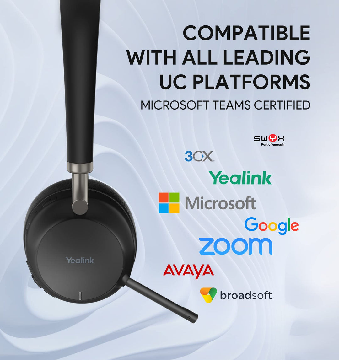 Yealink BH72 Lite Wireless Headset, Bluetooth, Teams Zoom Certified