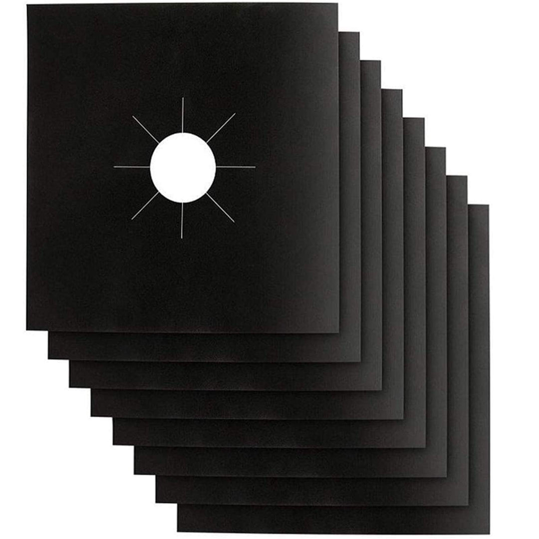 YRYM HT Stove Burner Covers, Black, 8 Count