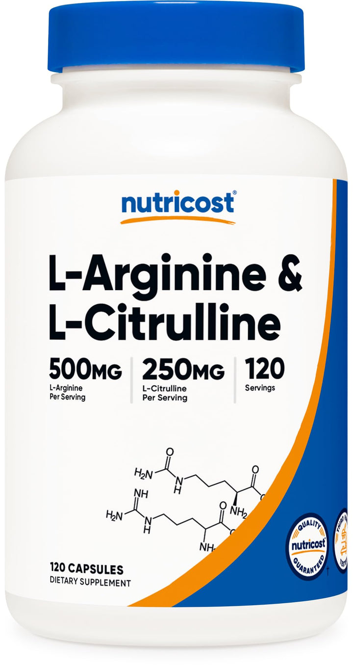 Nutricost L-Arginine L-Citrulline Complex, 750 mg, 120 Count