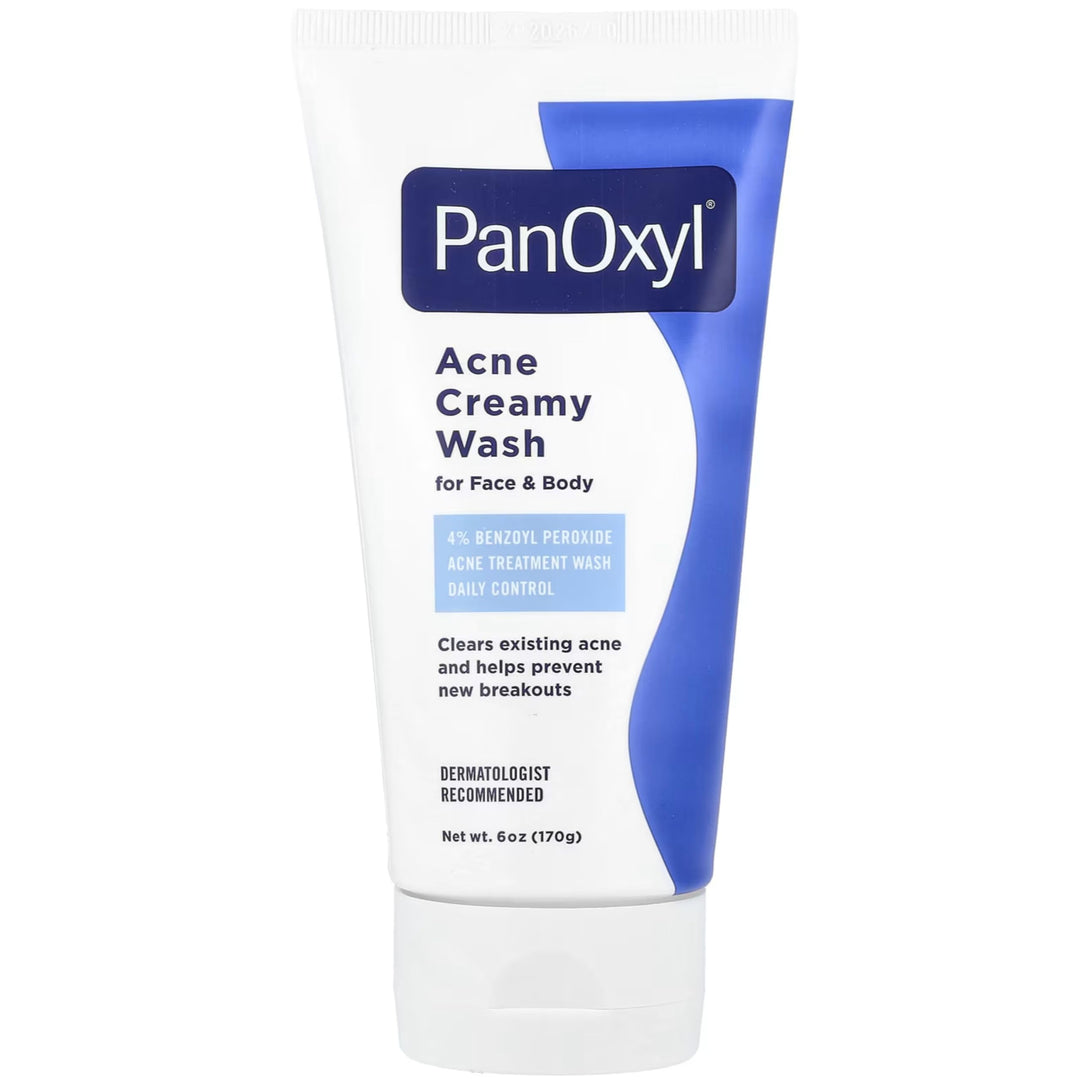 PanOxyl Acne Creamy Wash, 4 Percent Benzoyl Peroxide, 6 oz