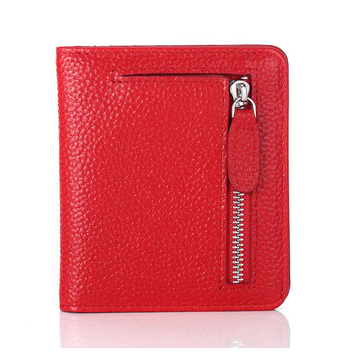 FT FUNTOR Small Compact Bifold Wallet, Red