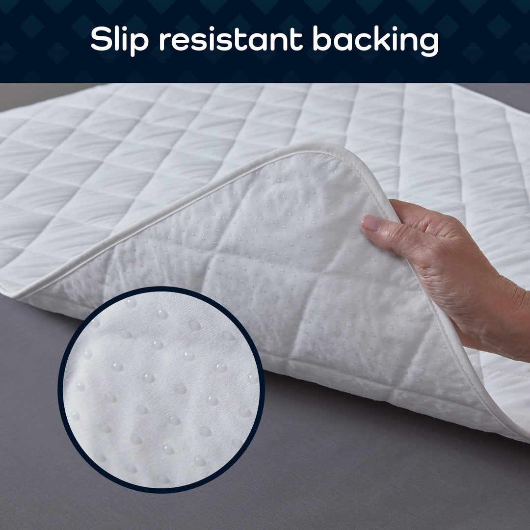 GuardedSleep Waterproof Bed Protector Pad, White, Double and Single