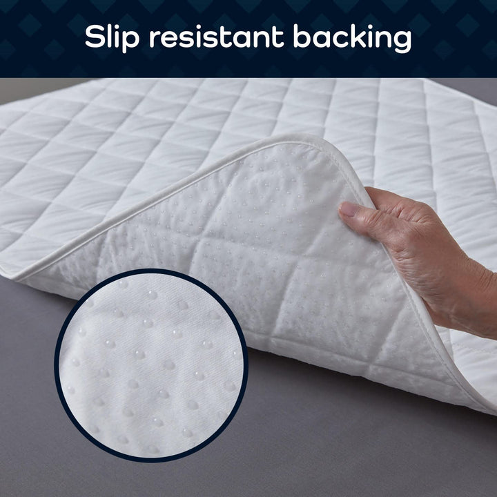 GuardedSleep Waterproof Bed Protector Pad, White, Double and Single